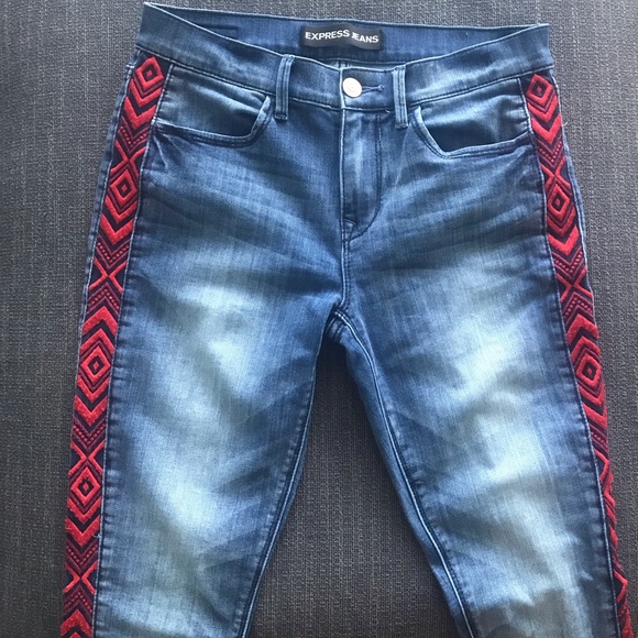 Express Mid-rise Legging Skinny Jean Size 6 - Picture 1 of 5
